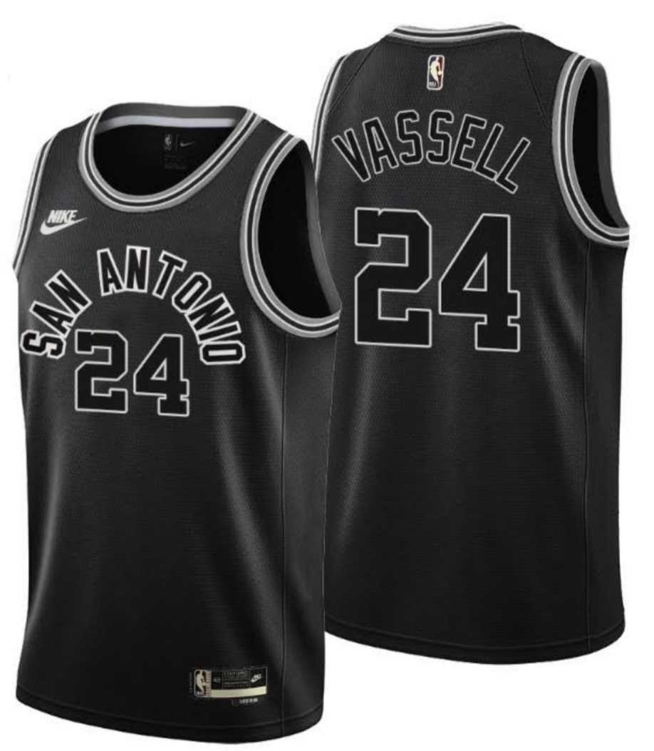 Men's San Antonio Spurs #24 Devin Vassell Black Stitched Nike Jersey Dzhi